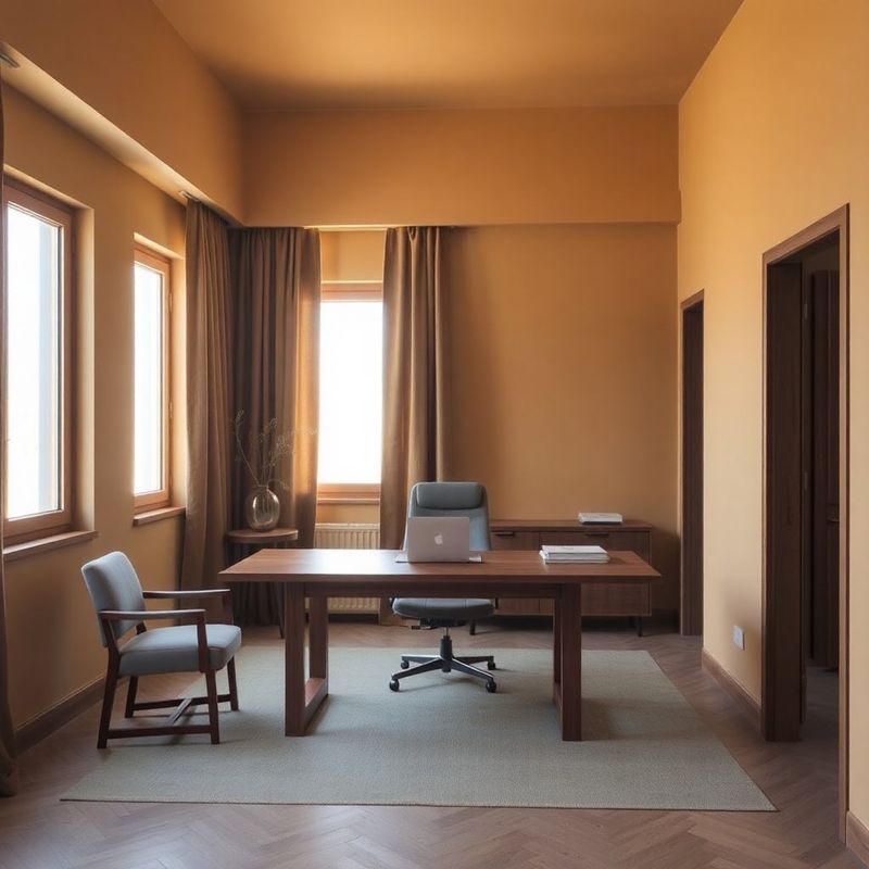 Interior cald al biroului ConsultFramework cu mobilier din lemn masiv
